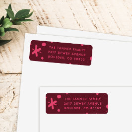 Trendy Modern Handwritten Holiday Address Label ラベル