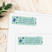 Trendy Modern Handwritten Holiday Address Label ラベル
