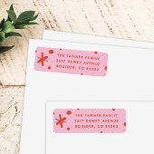 Trendy Modern Handwritten Holiday Address Label ラベル