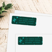Trendy Modern Handwritten Holiday Address Label ラベル