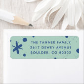 Trendy Modern Handwritten Holiday Address Label ラベル (インサイチュ)