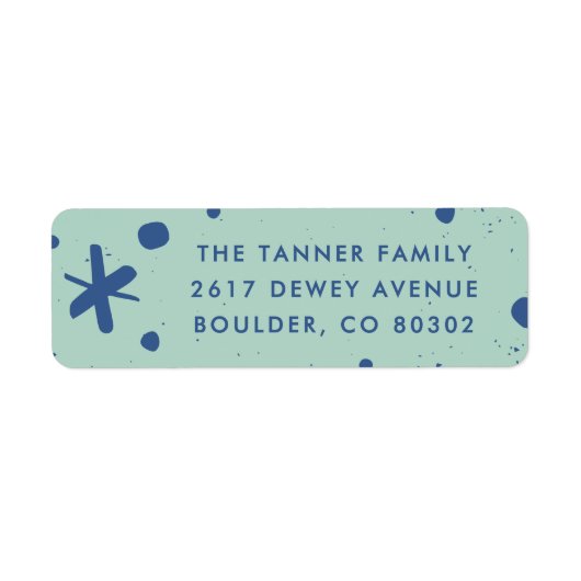 Trendy Modern Handwritten Holiday Address Label ラベル (正面)
