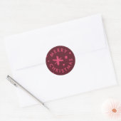 Trendy Modern Handwritten Merry Christmas Sticker ラウンドシール (封筒)
