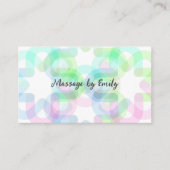 Trendy Modern Massage Appointment Business Cards  名刺 (正面)