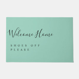 Trendy Modern Minimal Welcome Shoes Off  ドアマット
