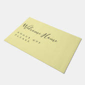 Trendy Modern Minimal Welcome Shoes Off  ドアマット (アングル)