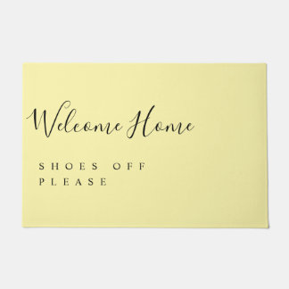 Trendy Modern Minimal Welcome Shoes Off  ドアマット