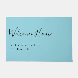 Trendy Modern Minimal Welcome Shoes Off  ドアマット