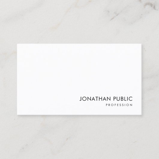 Trendy Modern Minimalist Elegant Design Template 名刺 (正面)