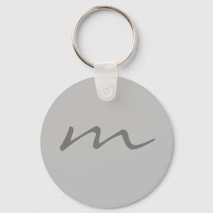 Trendy modern monogram professional grey キーホルダー