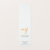 Trendy Modern Monogrammed Plain Black & White 名刺 (外部フラット)