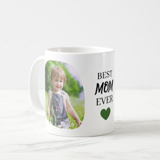 Trendy Modern Mother Best Mom Ever Keepsake  コーヒーマグカップ (正面左)