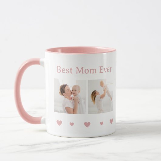 Trendy Modern Mother Best Mom Ever Keepsake マグカップ (左)