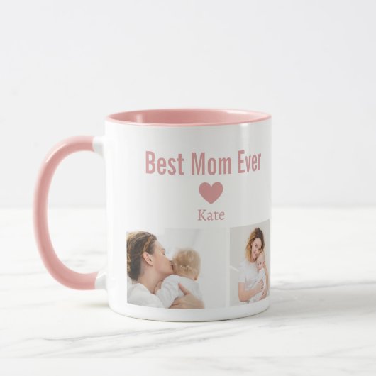 Trendy Modern Mother Best Mom Ever Keepsake  マグカップ (左)