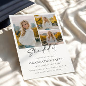 Trendy Modern Photo Graduation Invitation 招待状