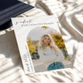 Trendy Modern Photo Graduation Invitation 招待状