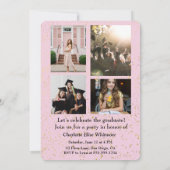 Trendy Modern Photo Graduation Invitation card  招待状 (裏面)