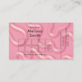 Trendy Modern Pink Abstract Beauty Spa Salon ロイヤリティカード (裏面)