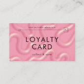 Trendy Modern Pink Abstract Beauty Spa Salon ロイヤリティカード (正面)