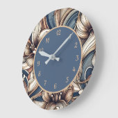 Trendy Modern Pink Black Abstract Pattern  ラージ壁時計 (傾斜)