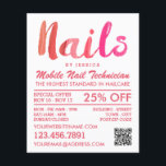 Trendy Modern Pink Nail Technician, Nail Salon チラシ<br><div class="desc">Trendy Modern Pink Nail Technician,  Nail Salon Advertising Flyers By The Business Card Store.</div>