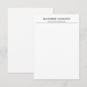 Trendy Modern Plain Black & White Professional エンクロージャーカード (正面/裏面)