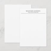 Trendy Modern Plain Black & White Professional エンクロージャーカード (正面/裏面)