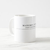 Trendy Modern Plain Black & White Professional コーヒーマグカップ (正面左)