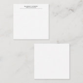 Trendy Modern Plain Black & White Professional ノートカード (正面/裏面)