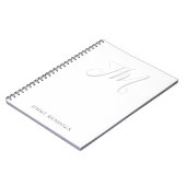 Trendy modern plain simple handwriting monogram ノートブック (左側)
