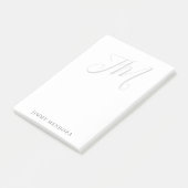 Trendy modern plain simple handwriting monogram ポストイット (アングル)