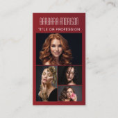 Trendy Modern QR code photo Business Card 名刺 (正面)