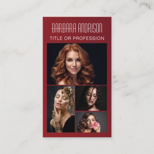 Trendy Modern QR code photo Business Card 名刺 (正面)