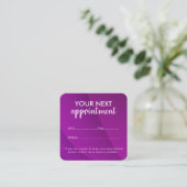 Trendy Modern Salon Appointment Reminder Card 予約カード (スタンド正面)