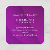 Trendy Modern Salon Appointment Reminder Card 予約カード (裏面)