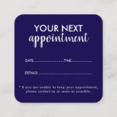 Trendy Modern Salon Appointment Reminder Card 予約カード (正面)