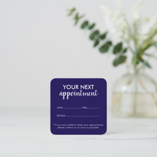 Trendy Modern Salon Appointment Reminder Card 予約カード (スタンド正面)