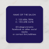 Trendy Modern Salon Appointment Reminder Card 予約カード (裏面)
