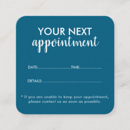 Trendy Modern Salon Appointment Reminder Card 予約カード
