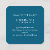Trendy Modern Salon Appointment Reminder Card 予約カード (裏面)