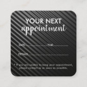 Trendy Modern Salon Appointment Reminder Card 予約カード (正面)