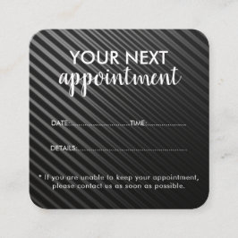 Trendy Modern Salon Appointment Reminder Card 予約カード