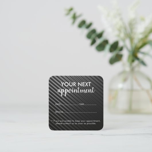 Trendy Modern Salon Appointment Reminder Card 予約カード (スタンド正面)