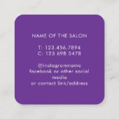 Trendy Modern Salon Appointment Reminder Card 予約カード (裏面)