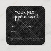 Trendy Modern Salon Appointment Reminder Card 予約カード (正面)