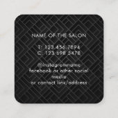Trendy Modern Salon Appointment Reminder Card 予約カード (裏面)