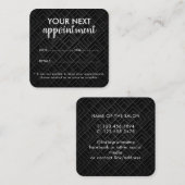 Trendy Modern Salon Appointment Reminder Card 予約カード (正面/裏面)