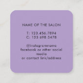 Trendy Modern Salon Appointment Reminder Card 予約カード (裏面)