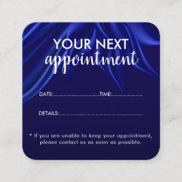 Trendy Modern Salon Appointment Reminder Card 予約カード