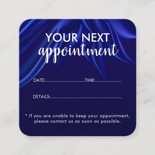 Trendy Modern Salon Appointment Reminder Card 予約カード (正面)
